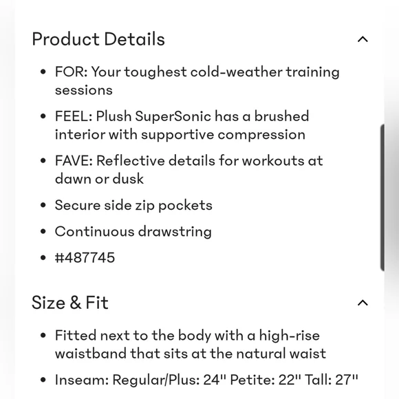 NWOT Athleta Rainier Legging - Picture 5 of 5